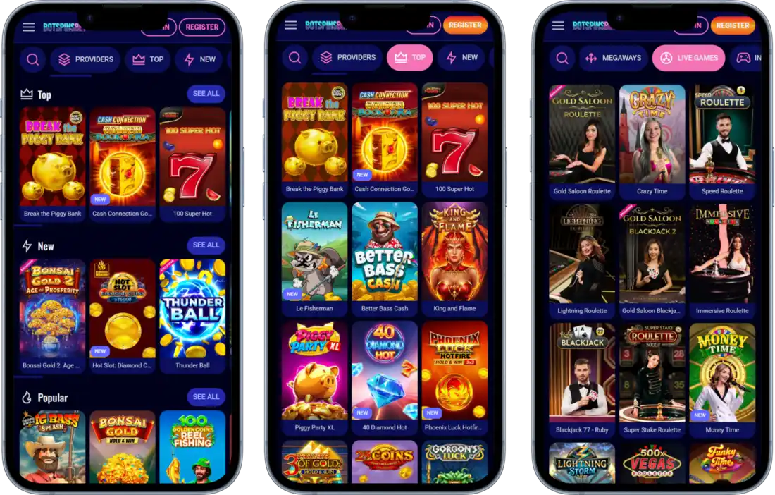 BotSpinsBet Casino Mobile